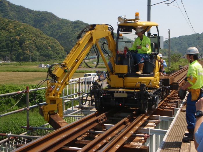 橋まくらぎ交換