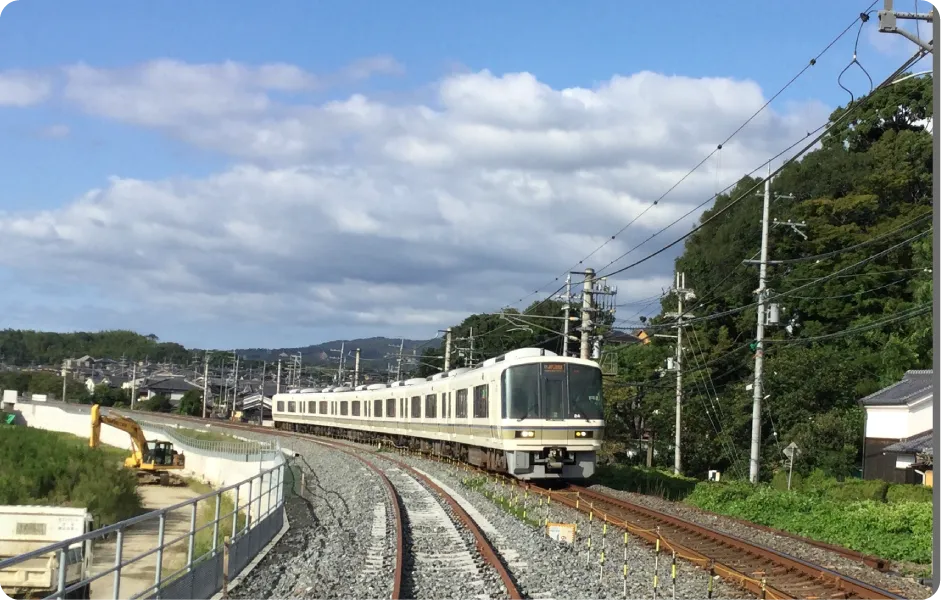 奈良線複線化軌道新設